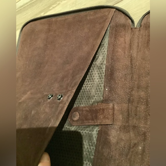 EUC EDC Eelskin & Suede leather Portfolio clamshell organizer - Picture 6 of 11